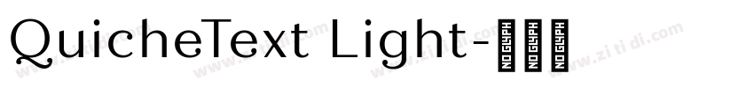 QuicheText Light字体转换